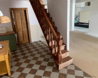 Diamond Dollhouse Floor Pattern SVG, Laser Cut File (12x12")