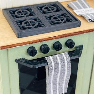 Dollhouse Miniature Oven and Stove Kit 1:12 scale