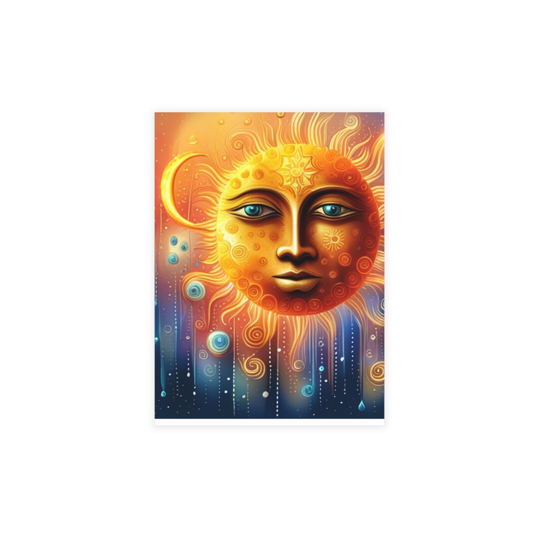 Sun, Moon, Stars & Rain Celestial Notecards Postcard Bundles envelopes ...