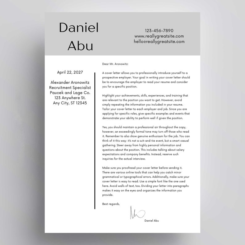 Resume Template Cover Letter Template Cv Template Resume - Etsy