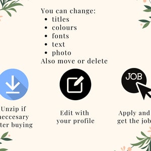 Resume Template Cover Letter Template Cv Template Resume Etsy