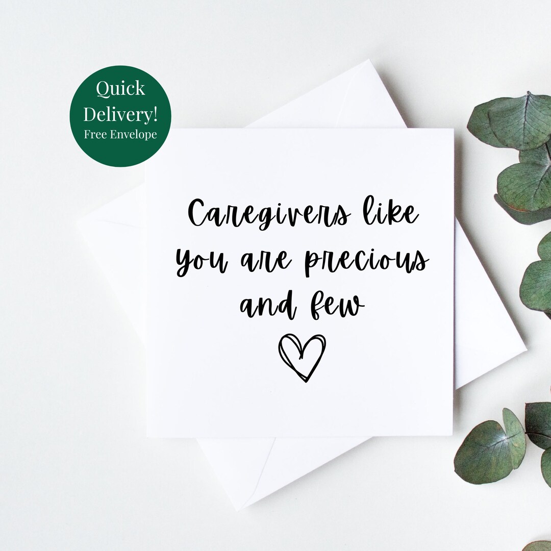 Card for Caregiver Cards for Caregivers Gifts for Caregiver - Etsy