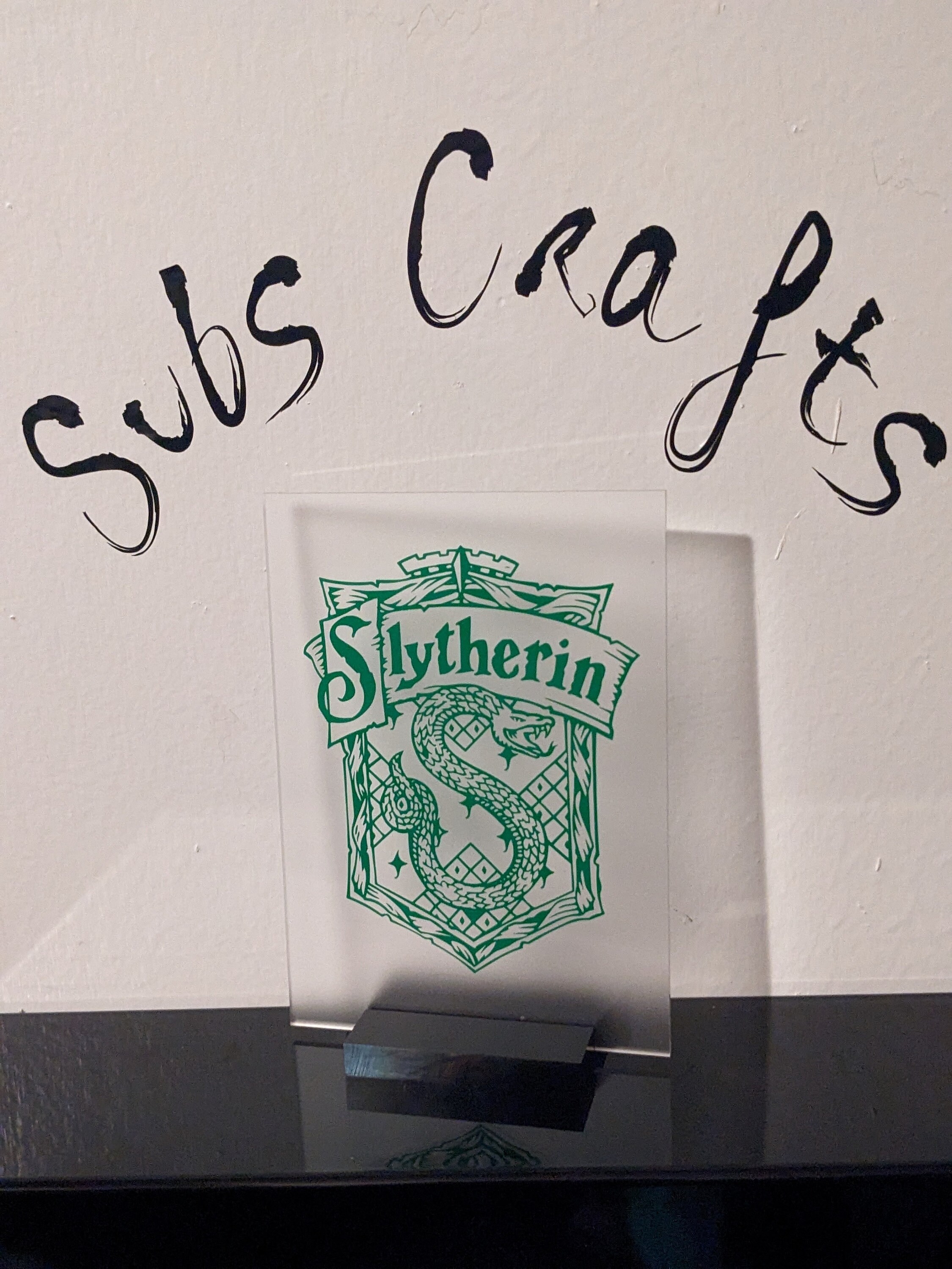 Acrylic Slytherin Sign - Etsy