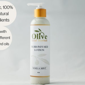 Lotion, Best Gifts for Her, Self Care Gift under 20, Relaxation Gifts, Body and Hand Lotion, Natural Skincare Products, Vanilla Mint Lotion