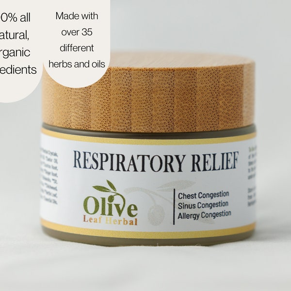 Respiratory Relief Salve | Herbal Balm | Organic and Wildcrafted Clean Ingredients | Natural Nontoxic Skincare | Menthol Ointment | Clean