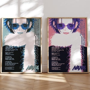 Nana Osaki Color Pop Painted Posters, Digital Poster Instant Download, Nana Anime Poster, Nana Print, Nana Ai Yazawa, Wall Art Decor