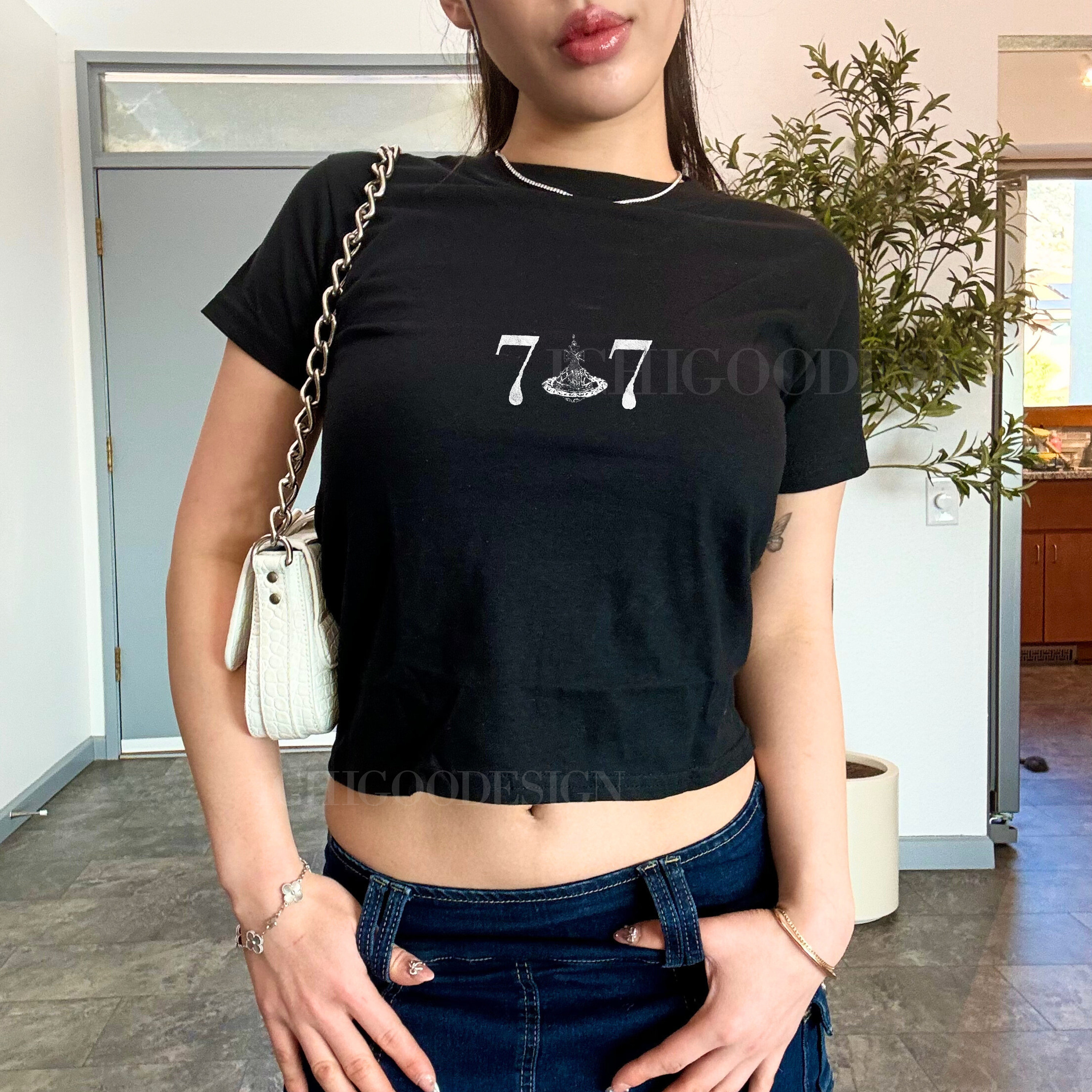 Nana 707 Orb Baby Tee, 2000s Cropped T-shirt Y2K Style, Nana