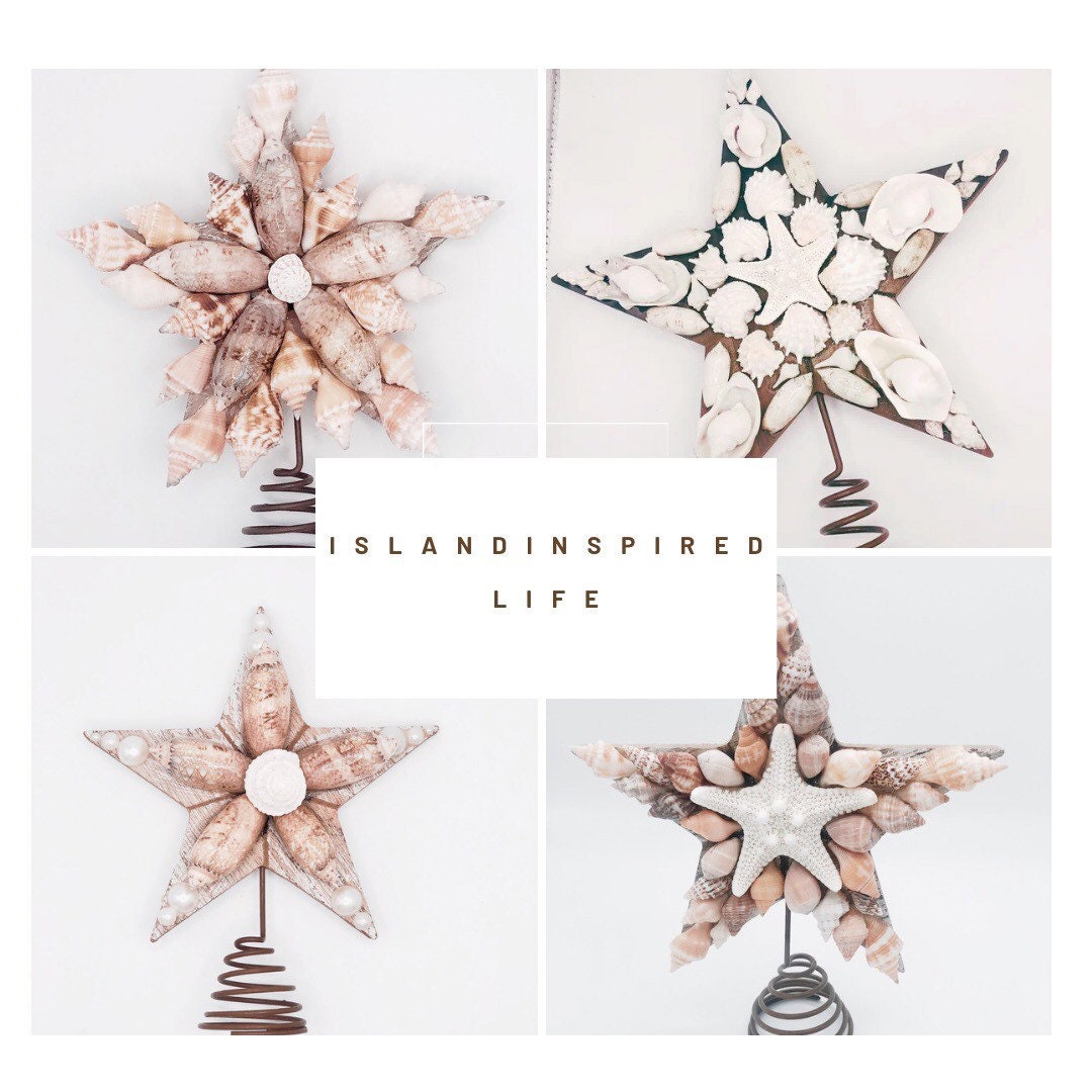 Mini Tree Toppers Coastal Christmas Tree Topper Mini Coastal Etsy