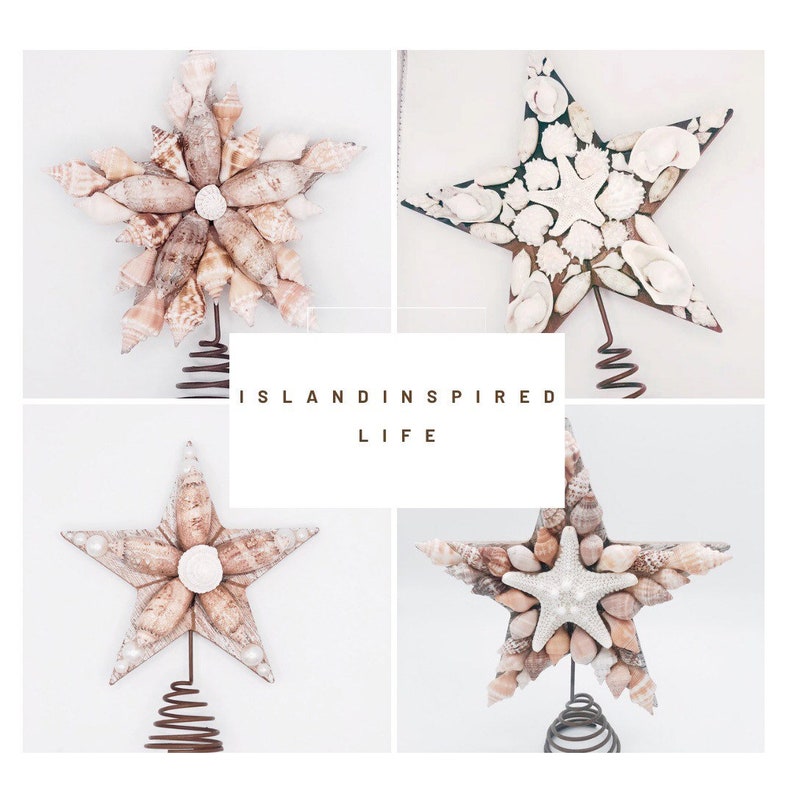 Mini Tree Toppers Coastal Christmas Tree Topper Mini Coastal Etsy