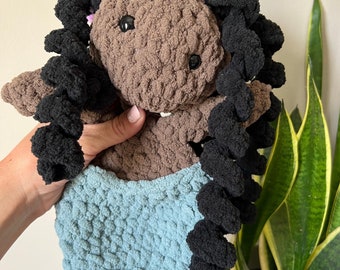 Crochet Mermaid Snuggler | Handmade Plush Lovey