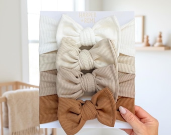 Everyday Neutrals | Waffle Baby Bow Bundle