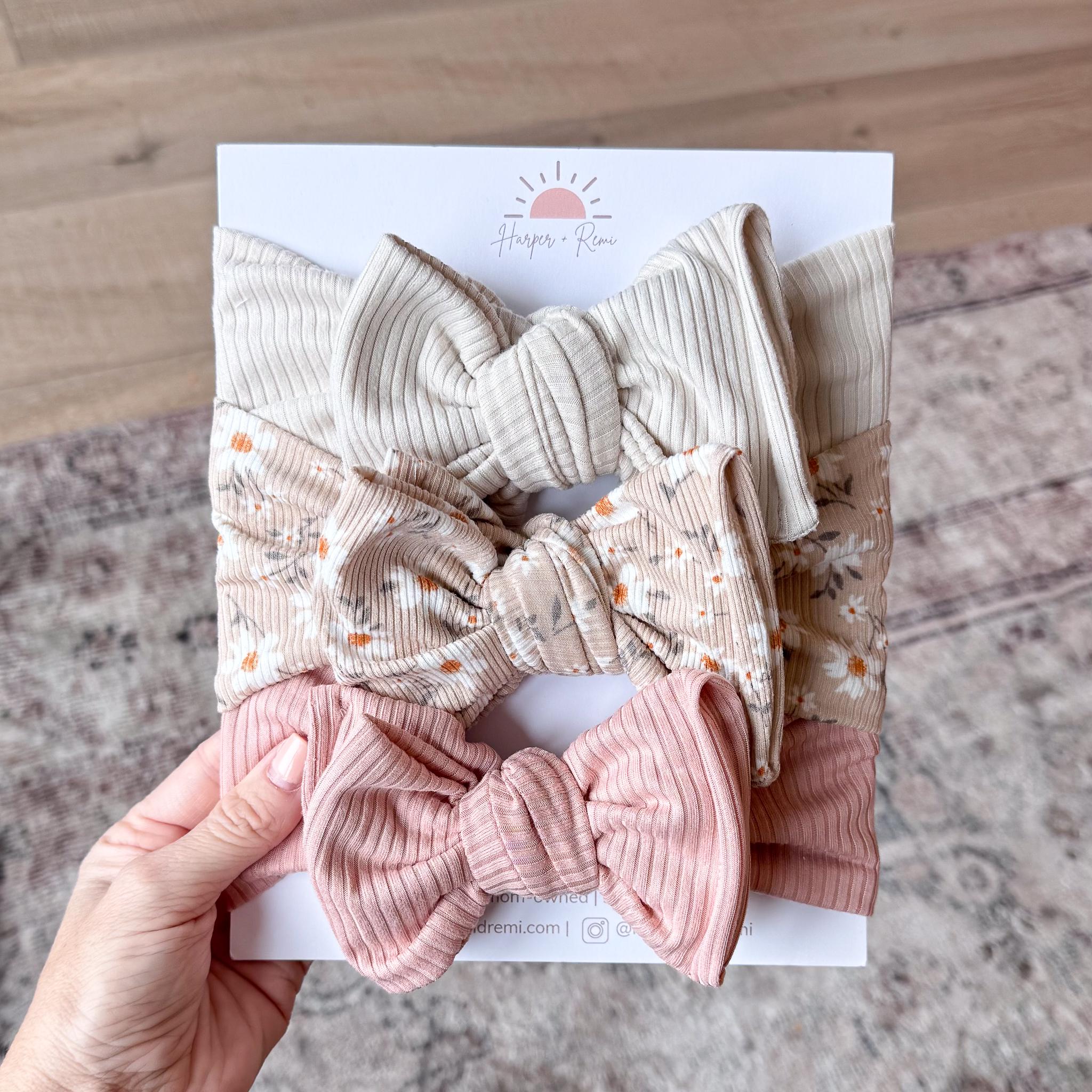 Tan Bow Headband - Etsy