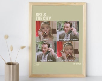 Sex and The City Samantha Jones Print, Retro 90s Movie Poster (Digital Download)