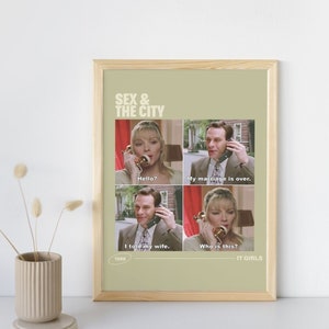 Sex and The City Poster, SATC Print, Samantha Jones satc, DIGITAL Download, Printable Art, Digital Print, Retro Movie Print, 90s Poster