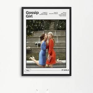 Gossip Girl, Trendy, Retro, Movie Poster, Digital Download, PRINTABLE Art, College, Wall Art