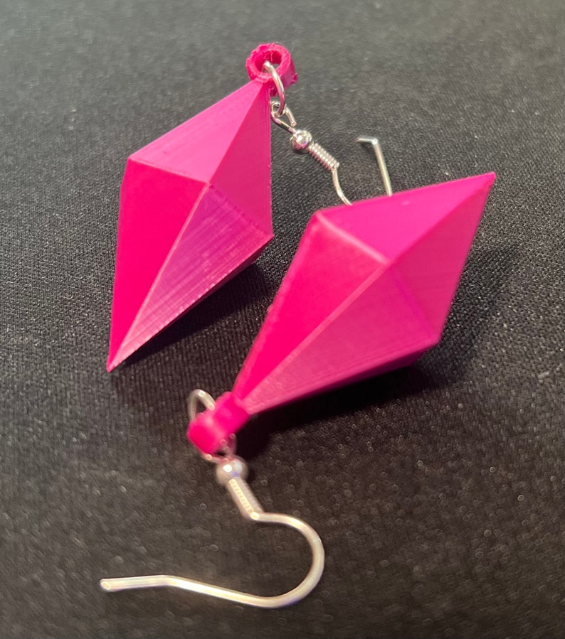 Sims Gem plumbob Earrings Silver Super Light Weight Etsy