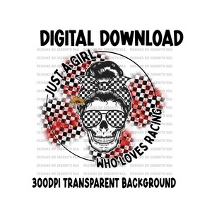 Nur ein Mädchen, das Rennen liebt | Digitaler Download | Sport | Sublimationsdruck | PNG | DTF | Rennpiste
