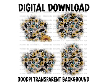 Cowboy Boots & Sunflowers  Bleach Splatter Background |  PNG | Patches | Sublimation | Tshirt Patches | Digital Download