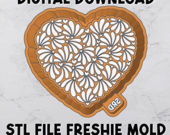 Talavera Heart | STL File | Freshie Mold Housing | Digital Download