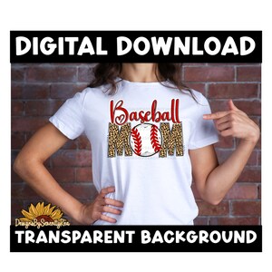 Baseball MOM | Digital Download | Sports | Sublimation | PNG | DTF