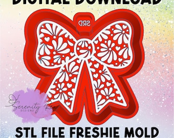 Talavera Coquette Bow | STL File | Freshie Mold Housing | Digital Download