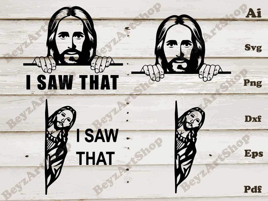 Ik zag dat Jezus Svg, Grappige Jezus Svg, Jezus Clipart, Jezus Ontwerp