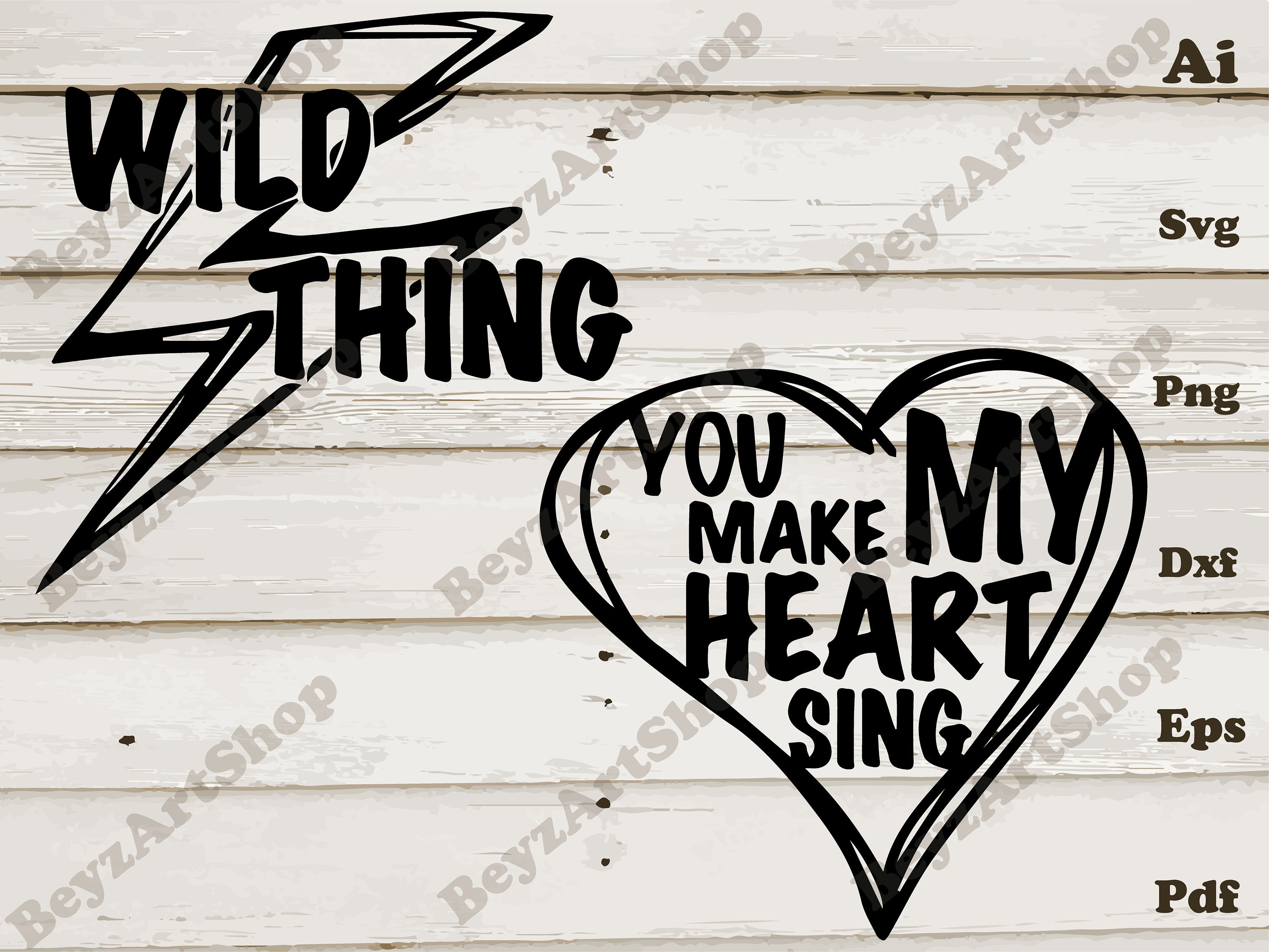 Wild thing you make my heart sing svg valentines day svg valentine