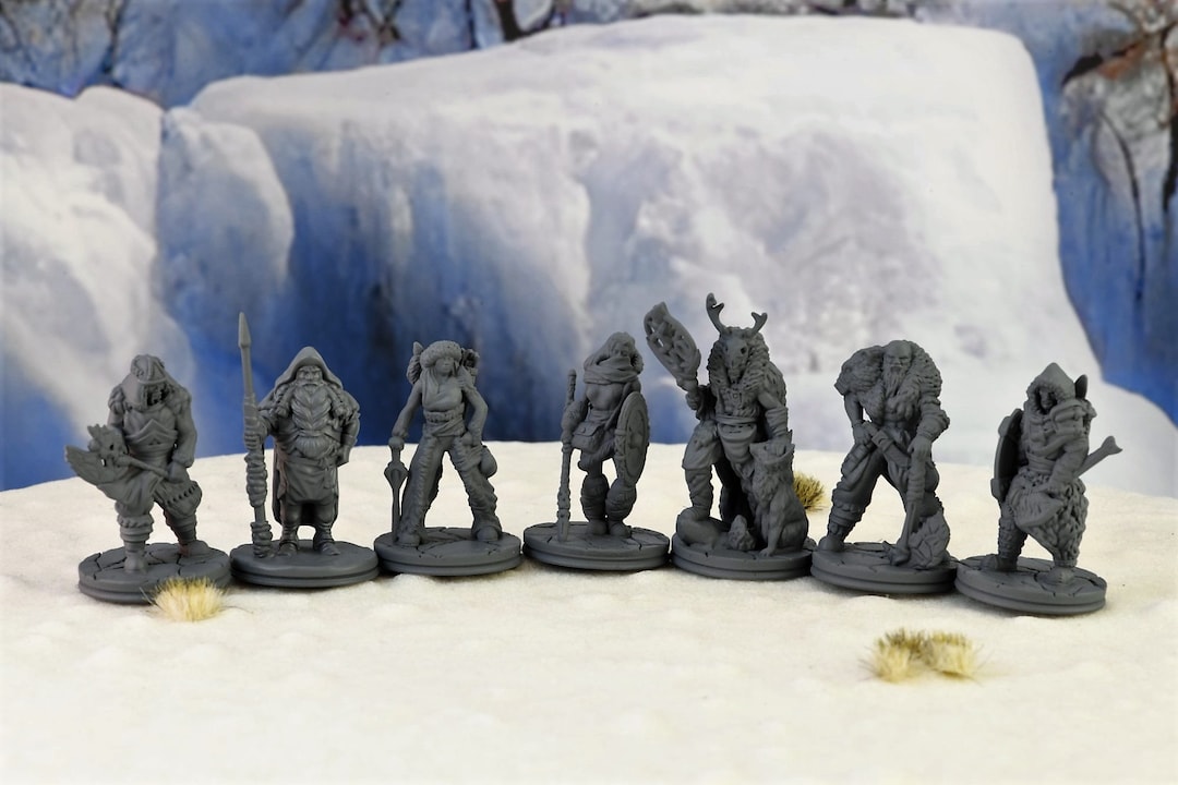 Ice Tribe 28mm Resin NPC Miniatures | Minis | Pathfinder | RPG ...