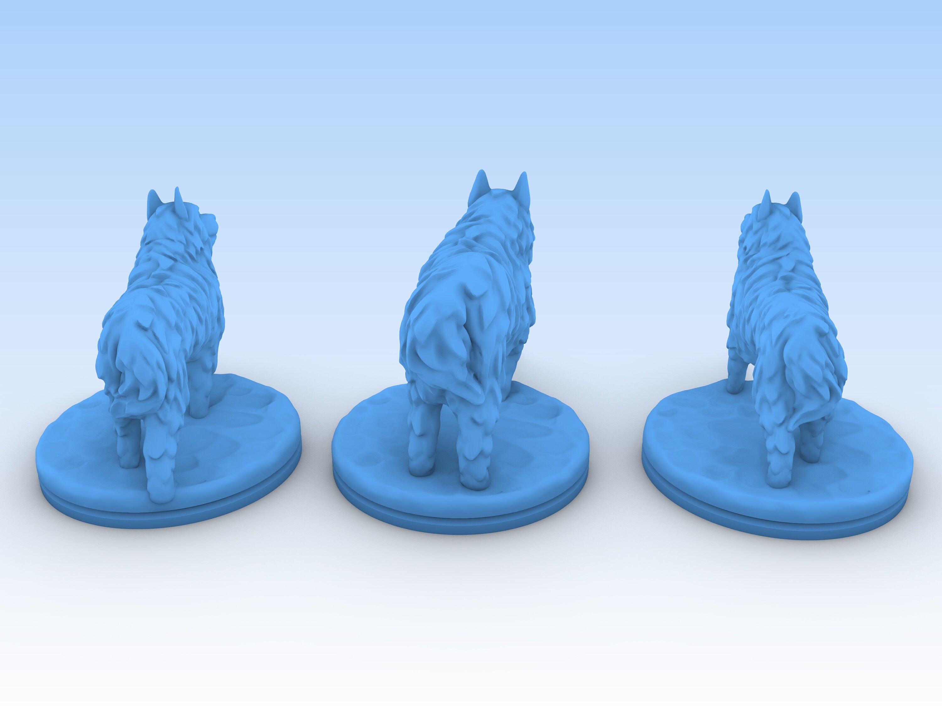 Dog or Sled Dog Team 28mm Resin Animal Miniatures Minis Pathfinder RPG ...