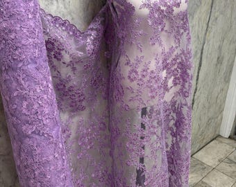 Lace fabric - Lilac - 49" Width - Bloom 6