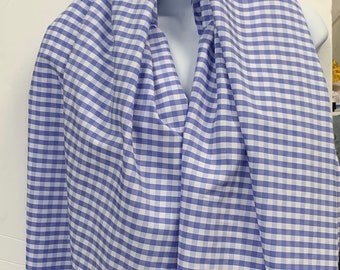 Gingham Fabric - Light blue - Poly cotton - 58" Width - square size 1/4"