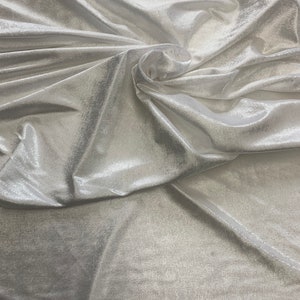 White Pane Velour fabric, sparkle, width 58/60&quot; in color white, free sample.