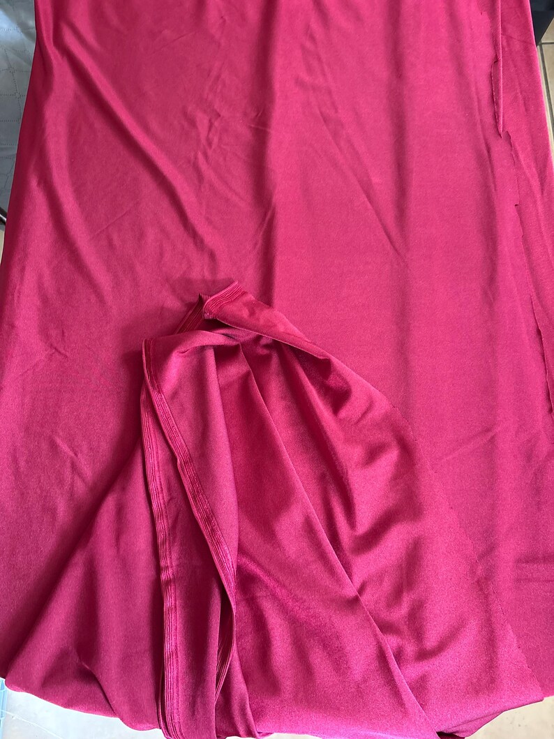 Nylon Spandex Lycra stof - Bordeauxrood - 147 cm breed afbeelding 4