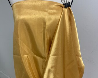 Poly Satin Shantung Fabric - Antique Gold - 58" Width