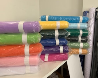 50 yards Illusion tulle fabric .width: 108 inches packed 4 fold bolt. 100% polyester, common uses in bridal line, tutu's. Tela de tul 108”