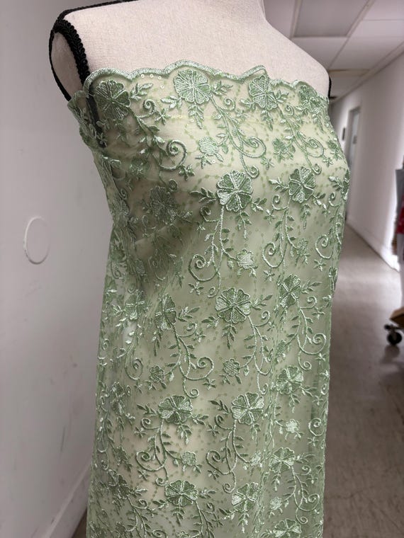 Lace Fabric - Sage - 49" Width - Ref.04331279RO