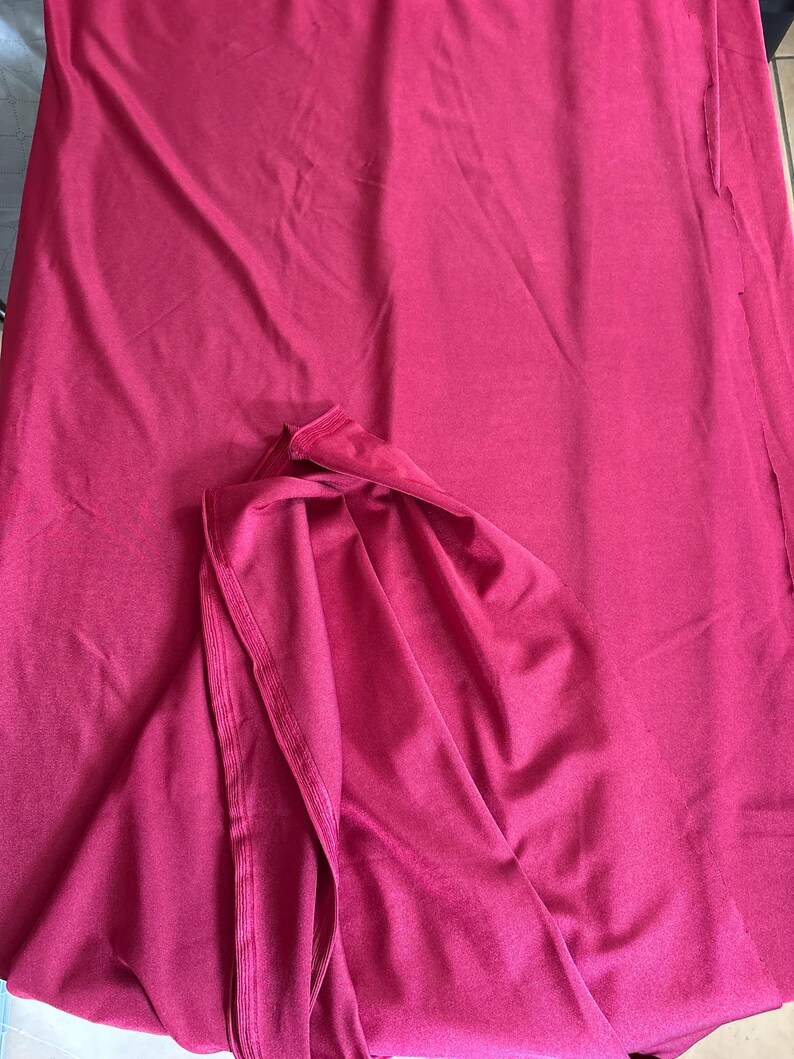 Nylon Spandex Lycra stof - Bordeauxrood - 147 cm breed afbeelding 7