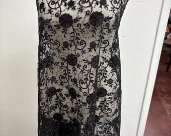 Lace fabric - Black - 49" Width  - L