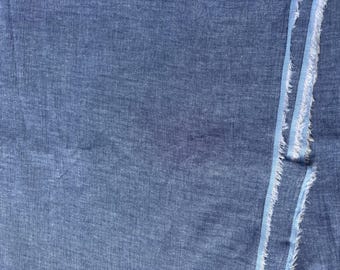 Chambray fabric - Denim Blue - 50" Width - Cotton