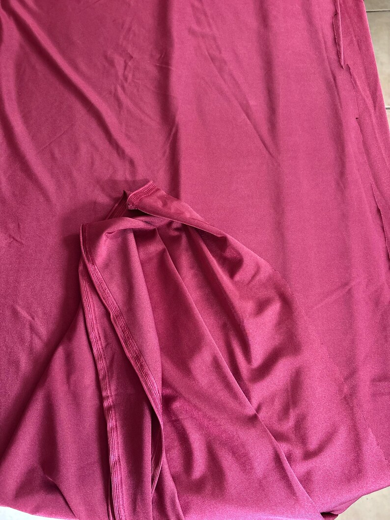 Nylon Spandex Lycra stof - Bordeauxrood - 147 cm breed afbeelding 6