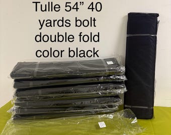 Illusion Tulle fabric - Black - 54" Width - 40 yards