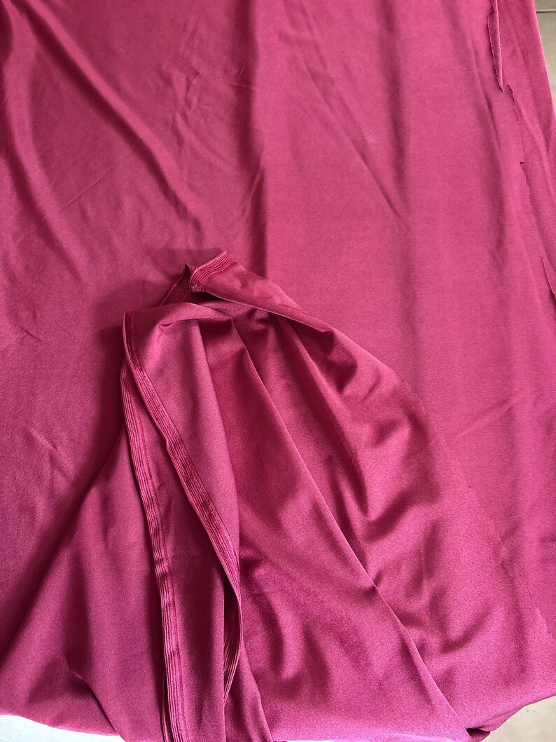 Nylon Spandex Lycra stof - Bordeauxrood - 147 cm breed afbeelding 5