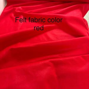 Poly Soft Felt Fabric - Red - 72" Width