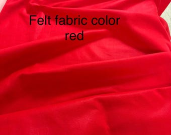 Red color Felt fabric by yard width 36&quot;