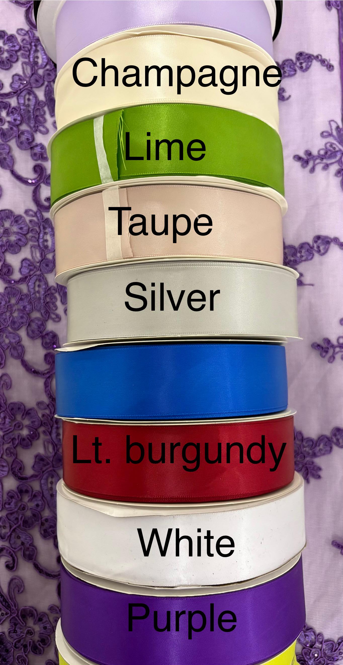 Ribbon - Colors - Roll of 100 Yards Ribbon Satin Size 1.5 Inch in 19 ...