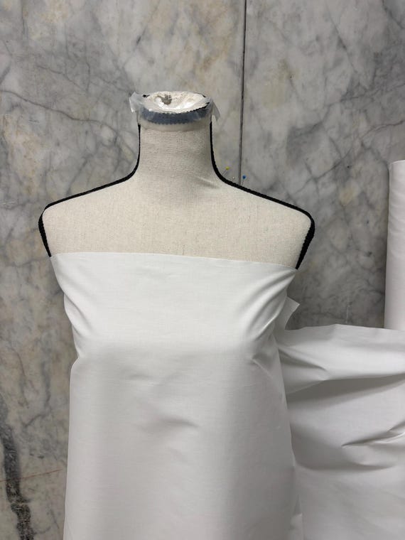 100% Cotton fabric - Milky white - 58" width - Weight per yard almost 5.5 Oz.