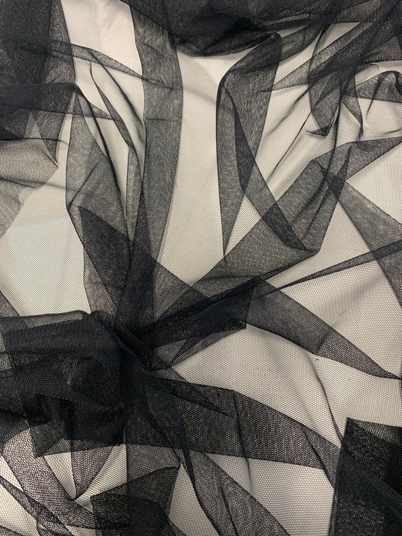 Black Mesh Fabric by Yard. 100% Polyester Mesh Fabric Width 55 