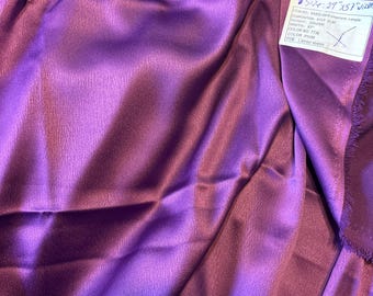 Stretch Satin Charmeuse Fabric - Plum - Size 29" Length x 57" Width - 1 piece