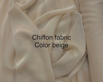 Chiffon Fabrics - Beige - 58" Width