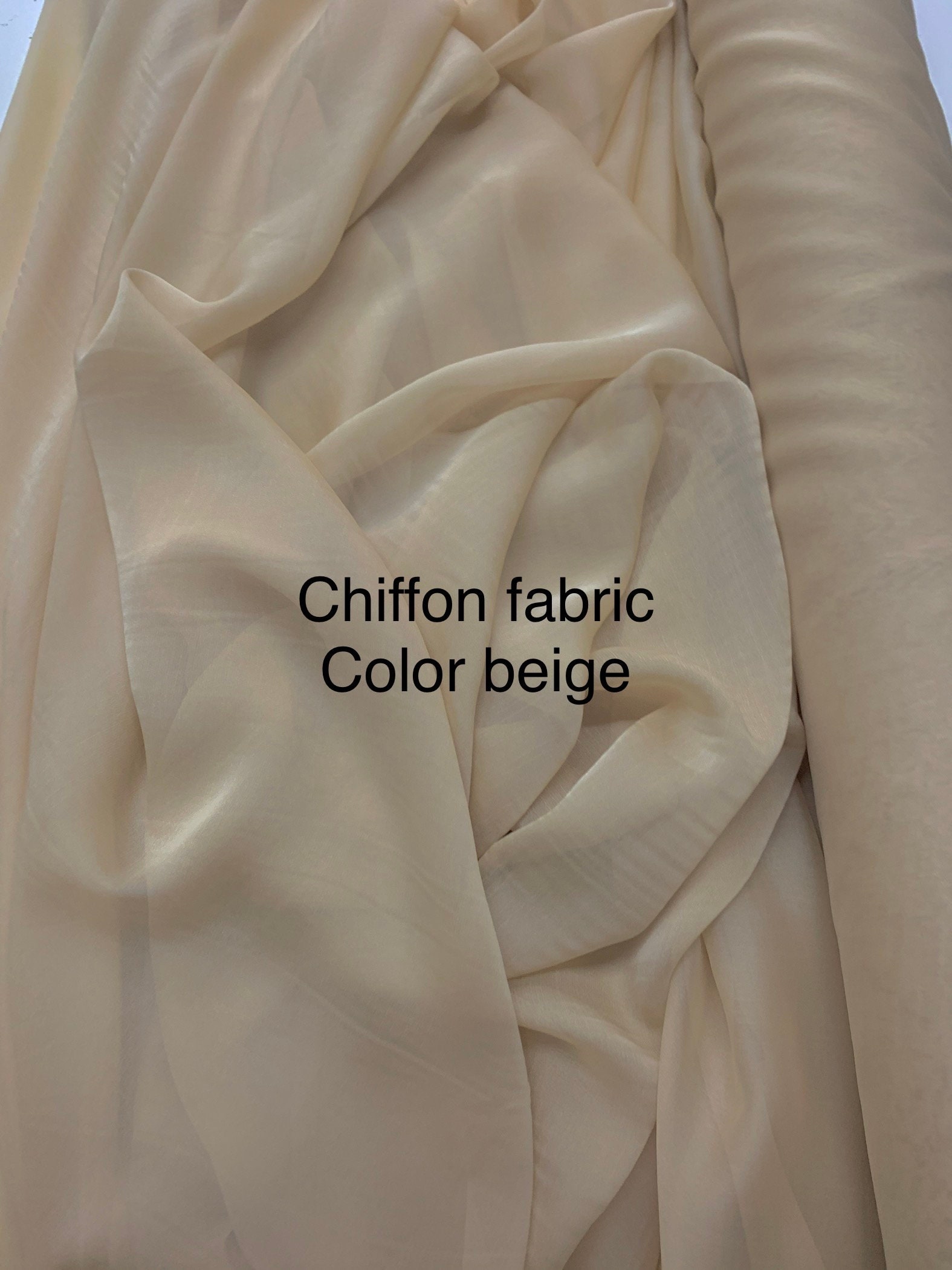 Beige chiffon fabric Österreich